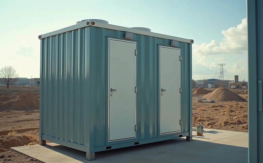 Temporary-restroom-unit-at-construction-site